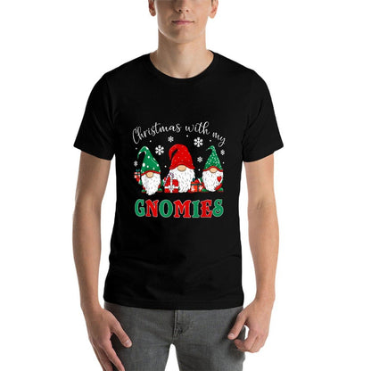 Christmas With My Gnomies Family Christmas Buffalo Plaid  Summer-ready Fabric T-Shirt