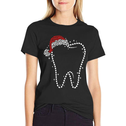 Funny Christmas Tooth Santa Hat Dental Life Dentist Holiday  Vintage-inspired T-Shirt