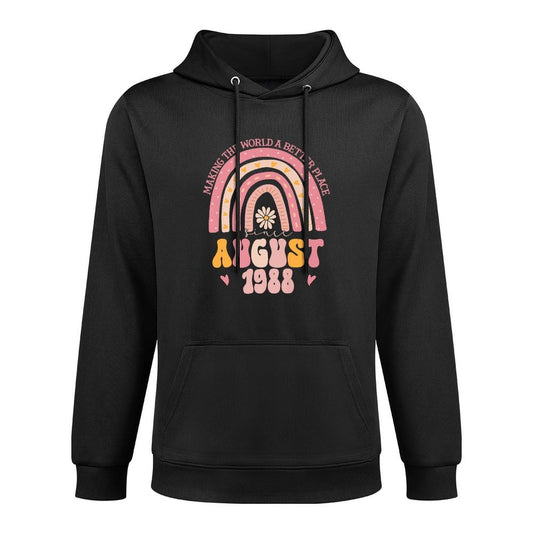 Turning 37 Retro August 1988 37th Birthday for Women Premium Unisex Design Hoodie