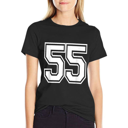 Number 55 Birthday Varsity Sports Team Jersey  Easy-care T-Shirt