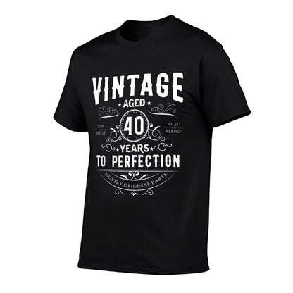 Vintage Aged 40 Years To Perfection 40th Birthday  Eco-friendly Material T-Shirt