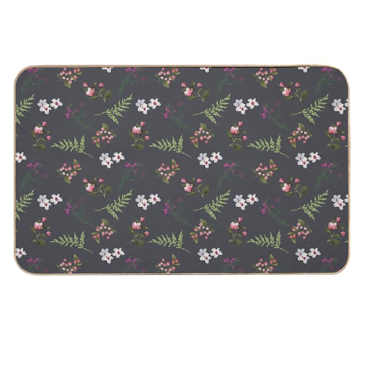 Vintage Flowers  Slip-Resistant Bath Mat