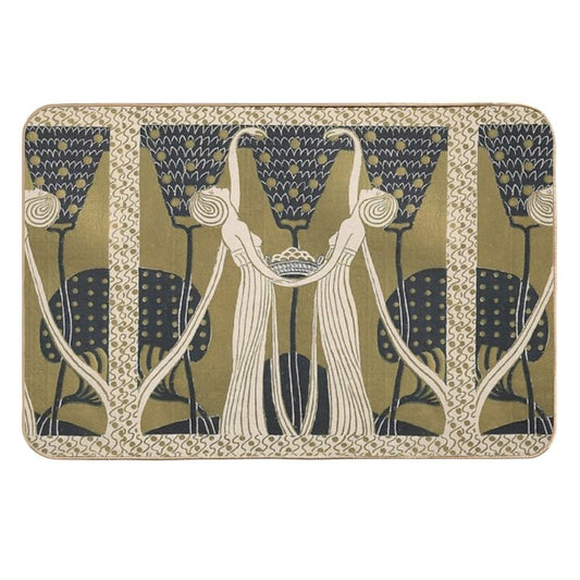 Art Nouveau Women  Easy To Clean Bath Mat