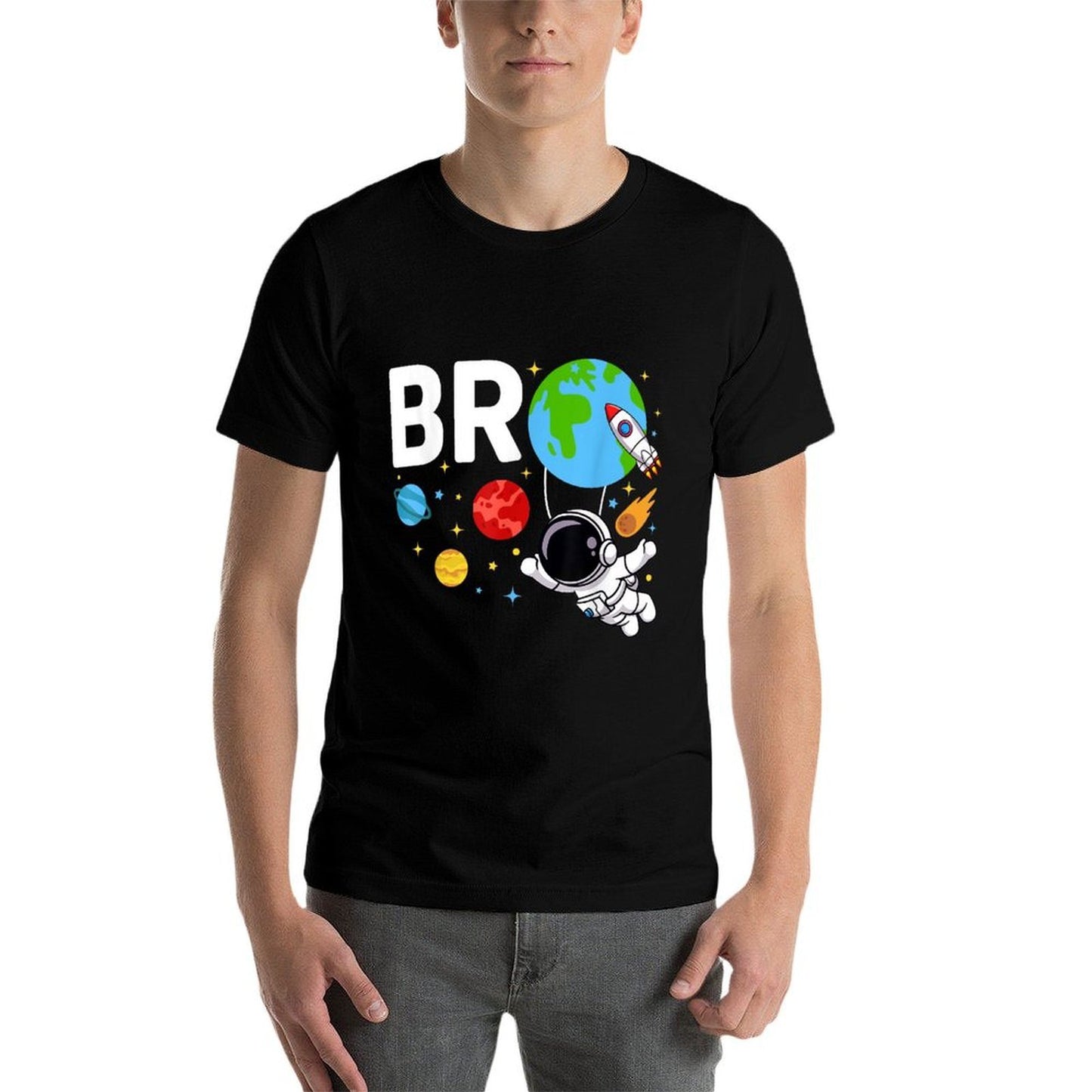 Brother Bro Space Astronaut Birthday Family Matching  Odor-resistant T-Shirt