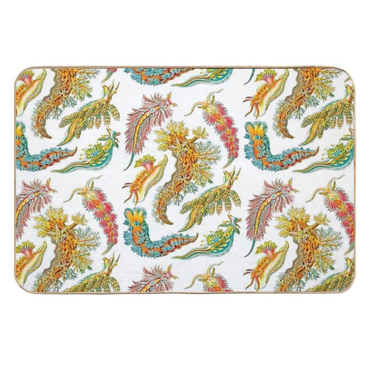 Ernst Haeckel Nudibranch Sea Slugs  Eco-Friendly Bath Mat