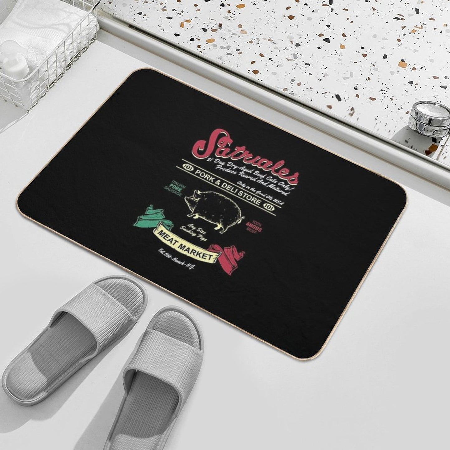 Satriale's Pork & Deli Store Meat Market Durable Bath Mat