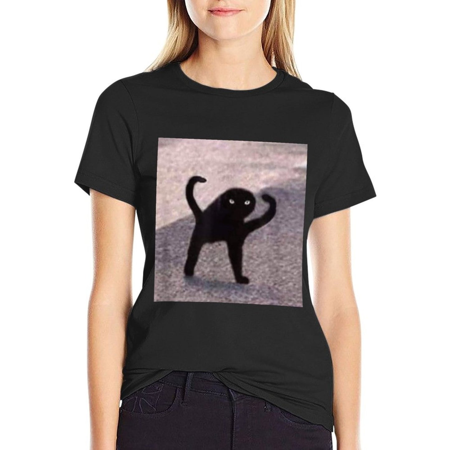 Cursed Cat Memes Cursed Cat Angry As Fuk Meme  Slim-fit Cut T-Shirt