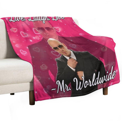 Mr Worldwide Live. Laugh. Love. Premium Throw Blanket