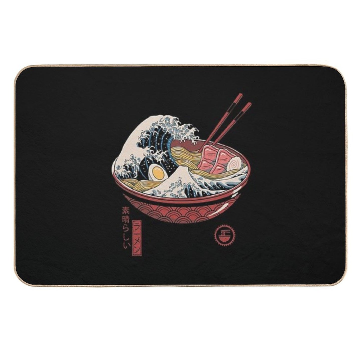 Great Ramen Wave  Pet-Safe Bath Mat