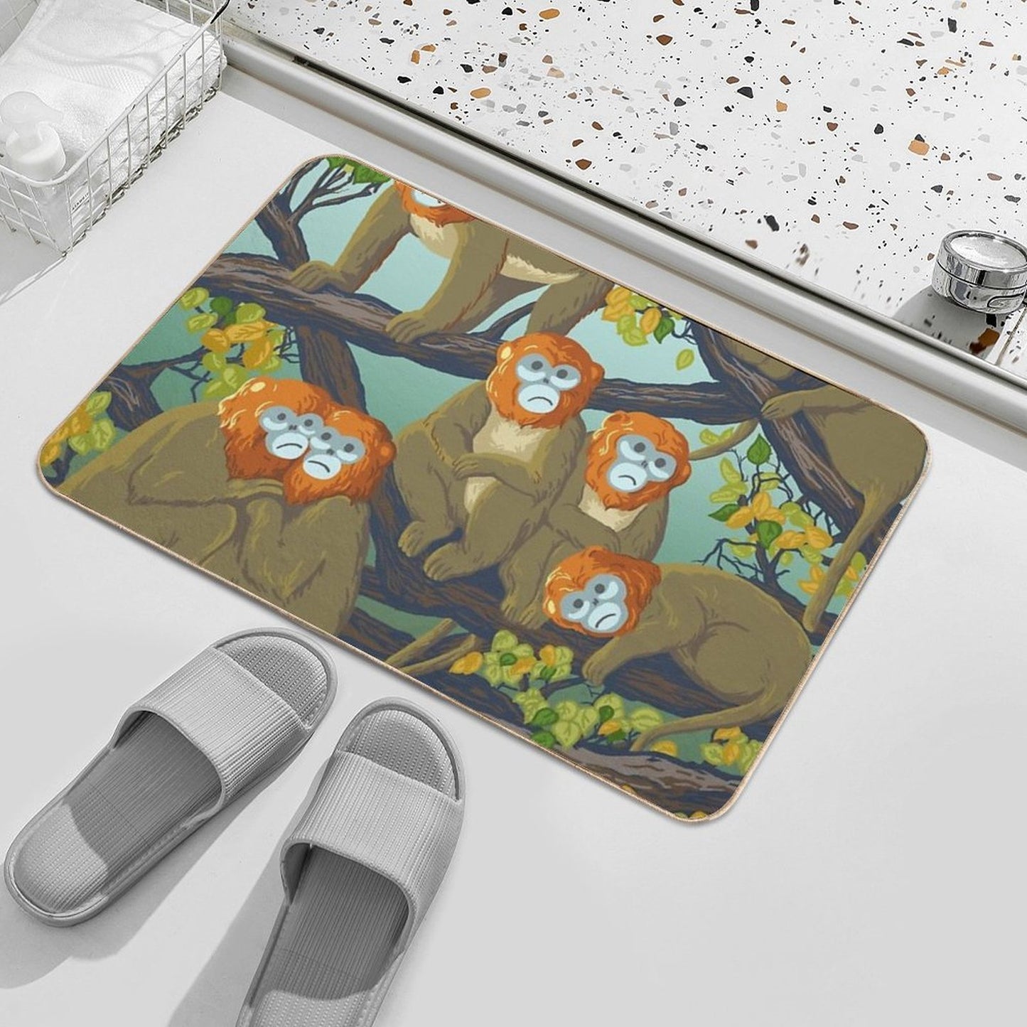 Monkeys  Anti-Trip Bath Mat