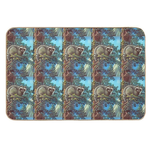 Treed Raccoon Lake Tahoe  Non-Slip Bath Mat