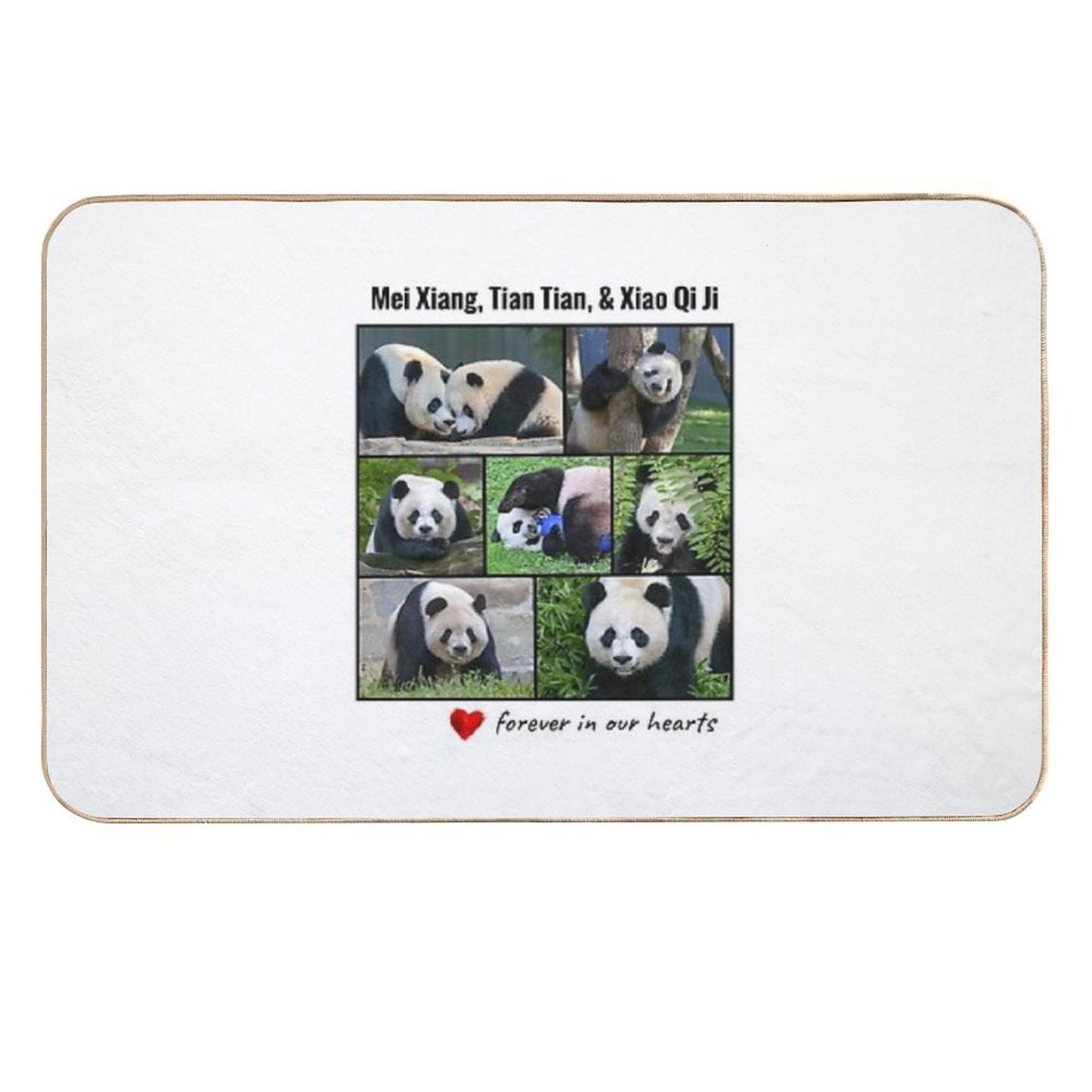 National Zoo Panda Forever in Our Hearts  Odorless Bath Mat