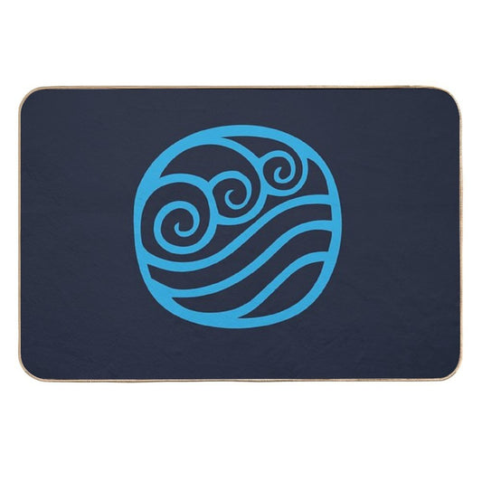 Waterbending Symbol (light)  Slip-Resistant Bath Mat