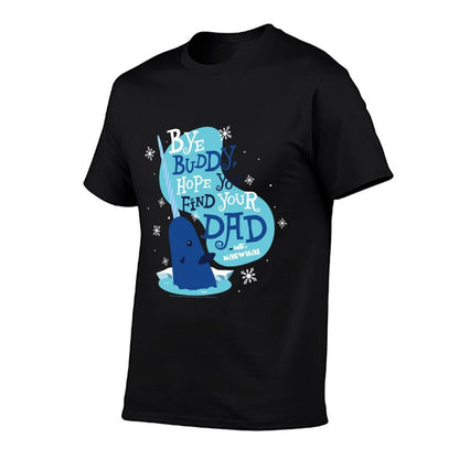 Elf Bye Buddy Narwhal Color Illustration Funny Christmas  Soft T-Shirt