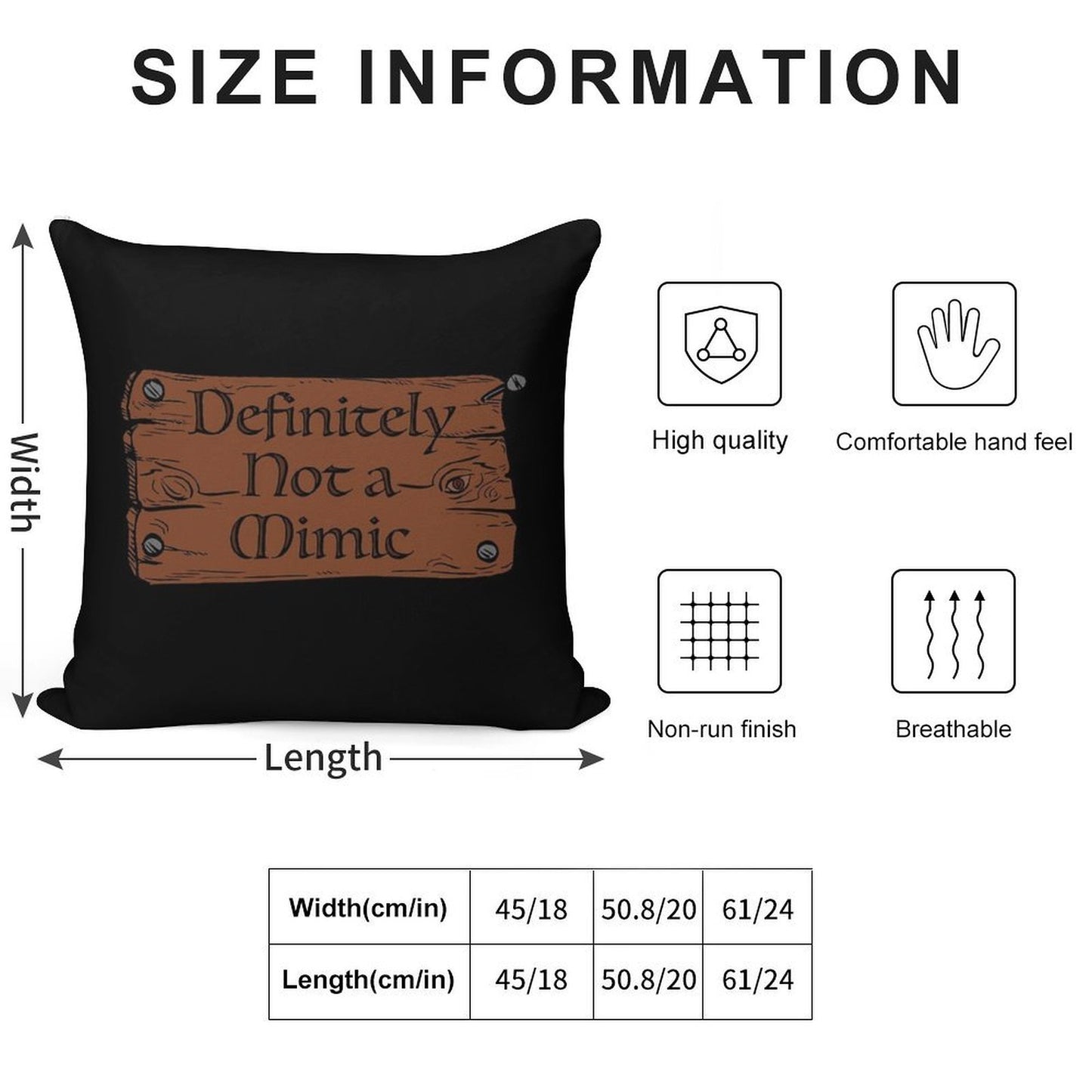 Definitely Not A Mimic Soft Gift Ready Throw Pillow