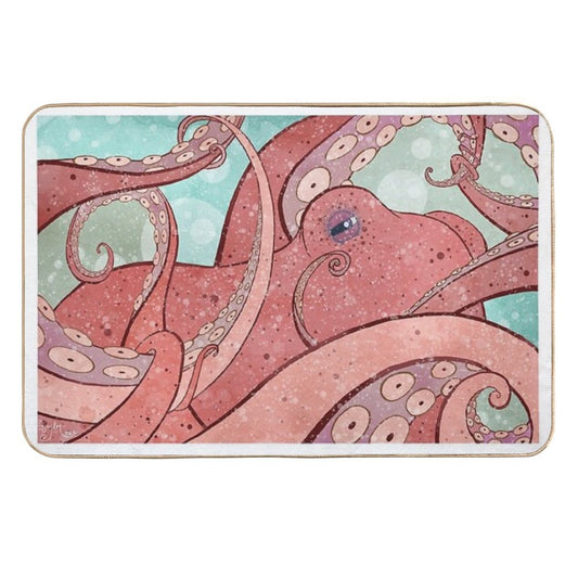 Tangled Ocean Octopus  Long-Lasting Bath Mat