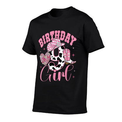 Happy 9th Birthday Girl Outfit Rodeo Western Cowgirl Cowboy  Relaxed-fit T-Shirt