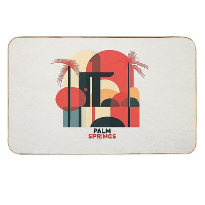 Palm Springs Mid-Century Modern Abstract Design  Long-Lasting Bath Mat