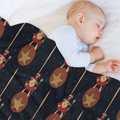 Jumping Circus Mouse And Ghost Eye Anti-pilling Throw Blanket