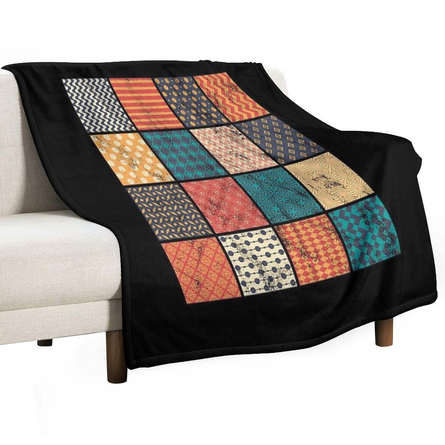 Quilting Quilt Pattern Patchwork Hobby Crafting Gift Thomas Larch Transparent Gift-ready Throw Blanket