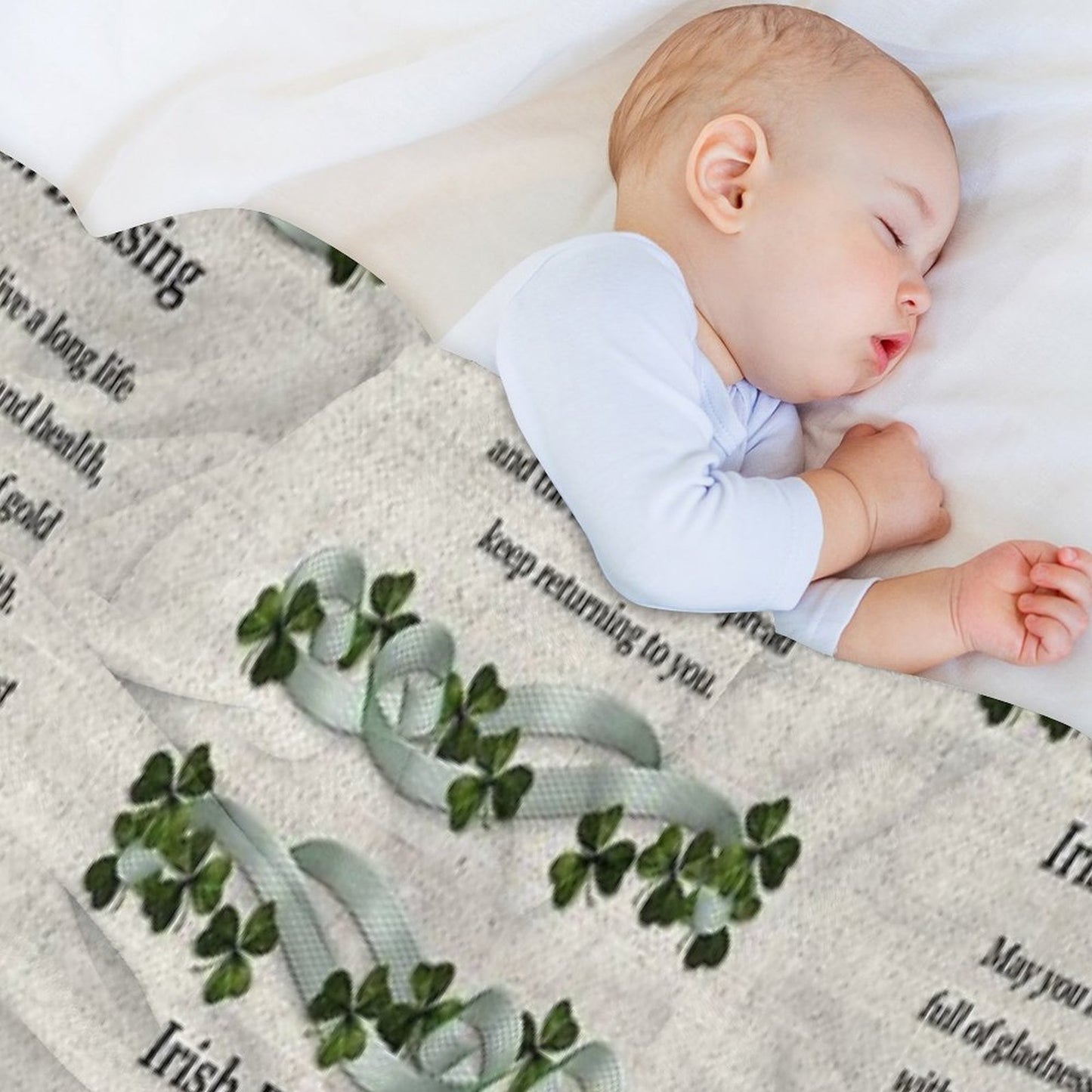 Irish Blessing Art Shrink-resistant Throw Blanket