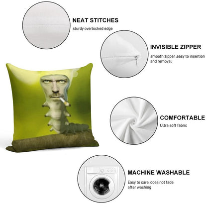 House Caterpillar Meme Soft Ultra-Soft Texture Throw Pillow