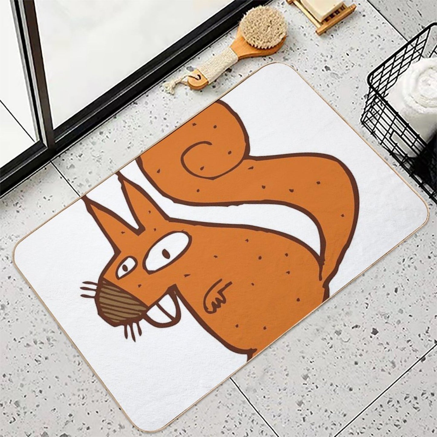 Cute Cartoon Squirrel  Odorless Bath Mat