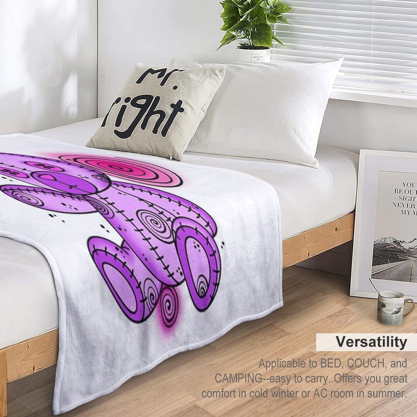 Voodoo Bunny Plushie Plush Throw Blanket