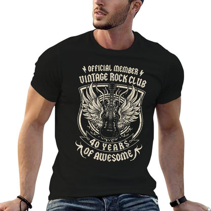 Funny 40 Year Old Birthday Rock & Roll Outfit 40th Birthday  Relaxed-fit T-Shirt