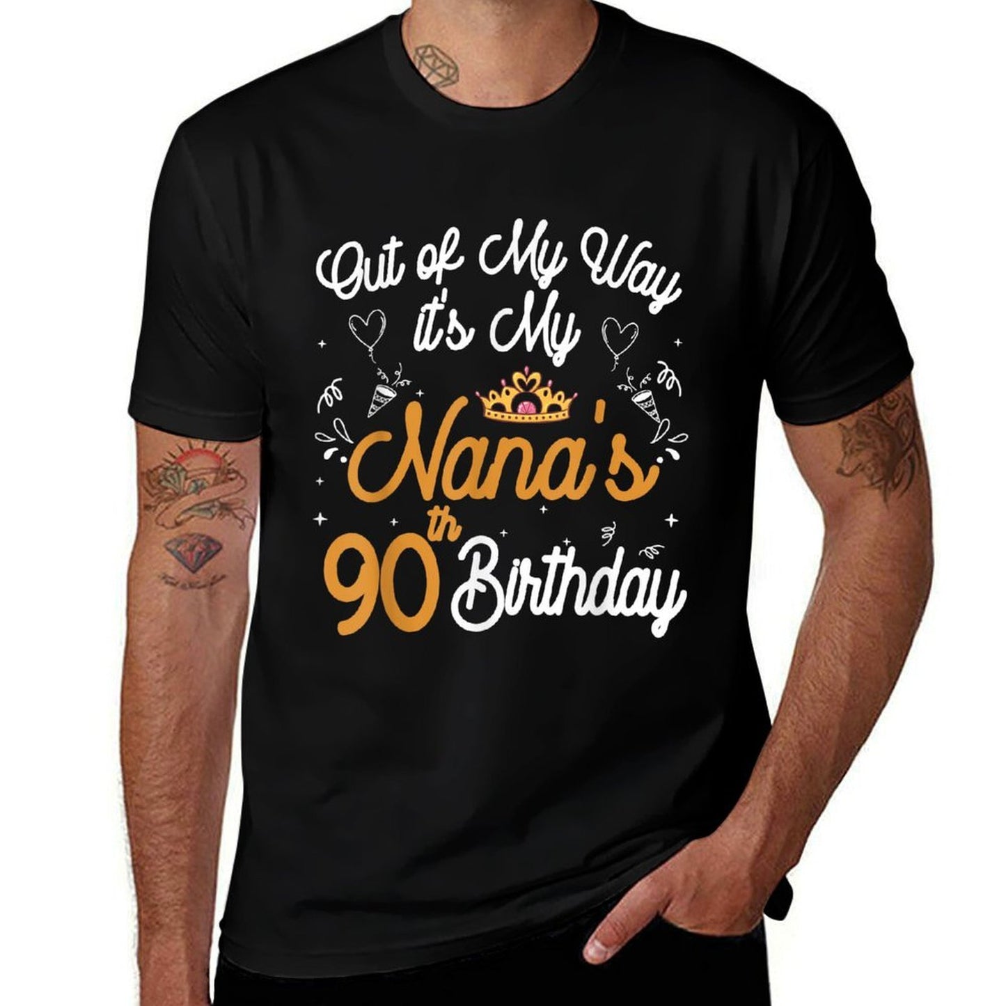 Grandma Birthday Out of My Way It's My Nana's 90th Birthday  Tagless Design T-Shirt