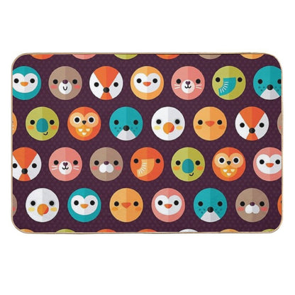 Smiley Faces - Cute Animal Faces  Odorless Bath Mat