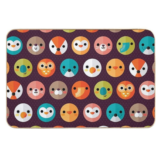 Smiley Faces - Cute Animal Faces  Odorless Bath Mat