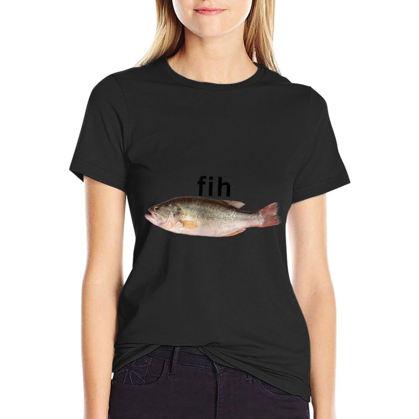 “Fih” Funny Misspelled Fish Meme, Simple Humor  Quick-drying T-Shirt