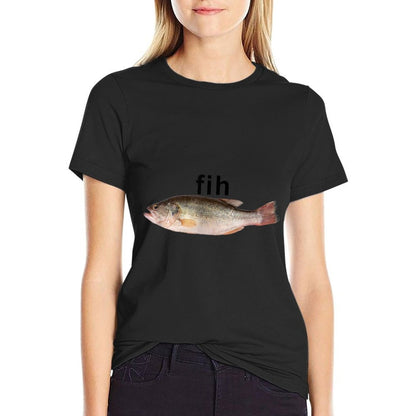 “Fih” Funny Misspelled Fish Meme, Simple Humor  Quick-drying T-Shirt