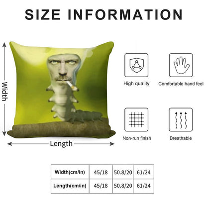 House Caterpillar Meme Soft Ultra-Soft Texture Throw Pillow