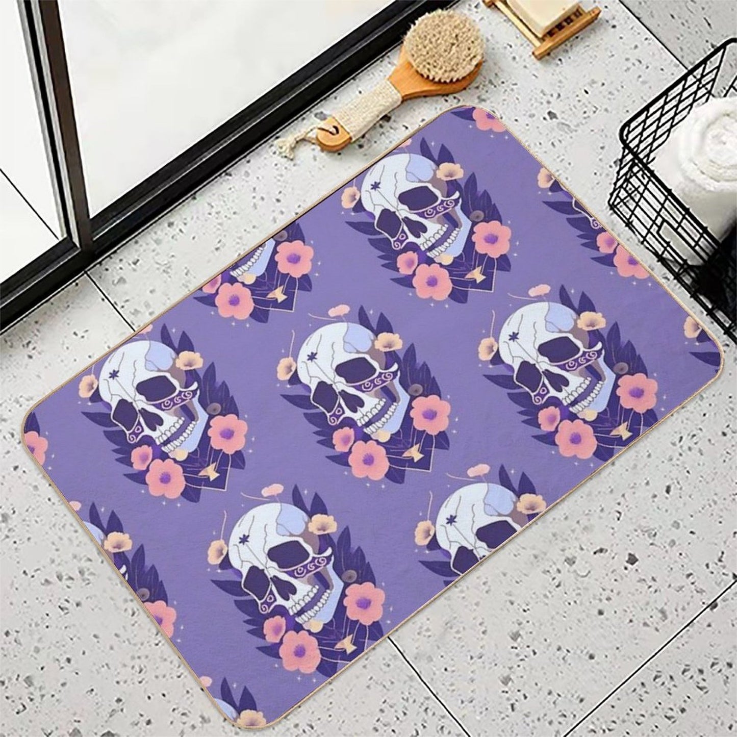 Skull 9  Easy To Clean Bath Mat