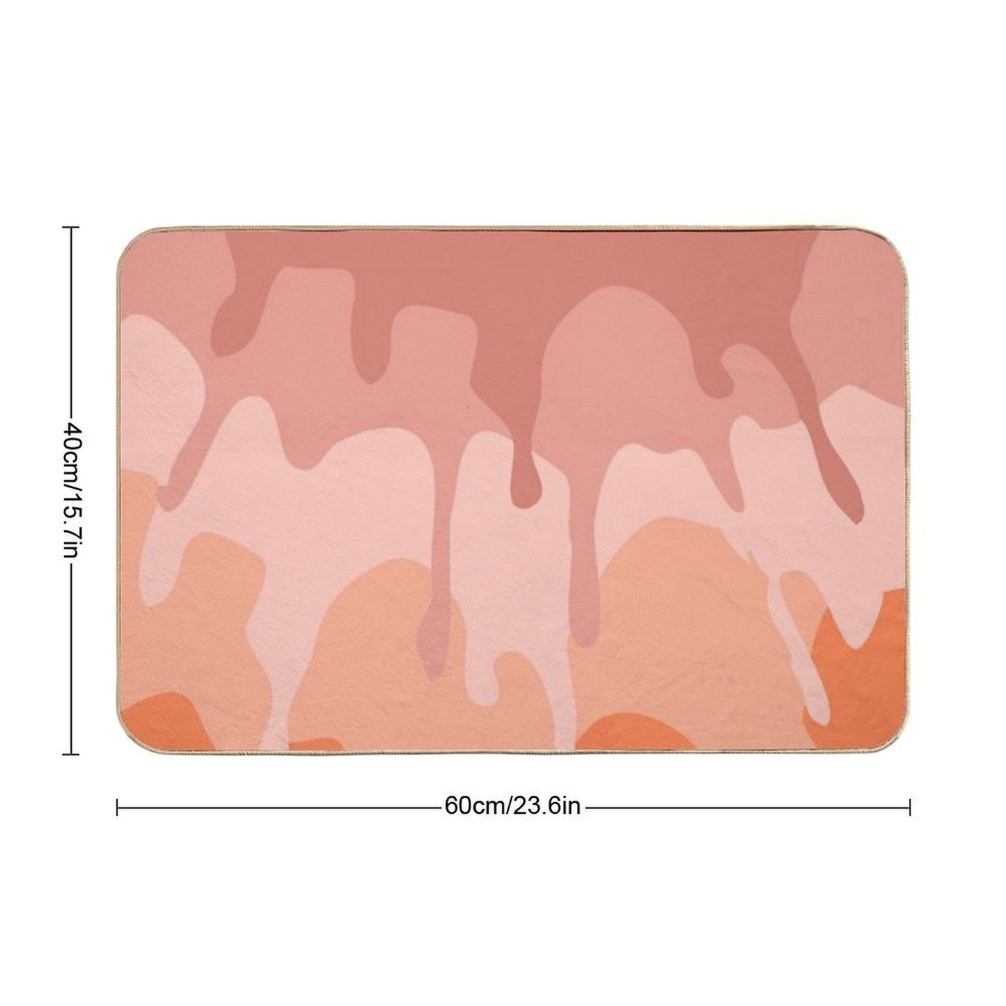 Pink And Orange Splatters  Slip-Resistant Bath Mat