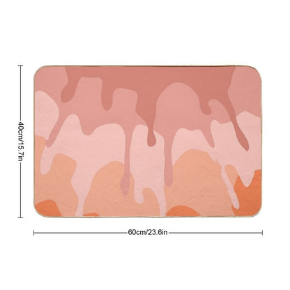 Pink And Orange Splatters  Slip-Resistant Bath Mat