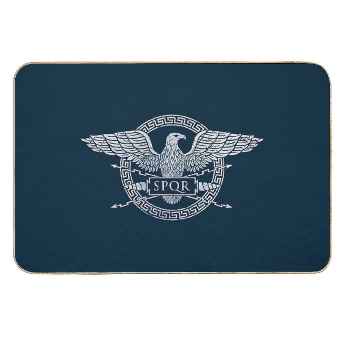 SPQR Roman Empire Eagle Emblem - Vintage White  Odorless Bath Mat