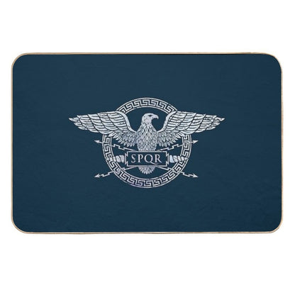SPQR Roman Empire Eagle Emblem - Vintage White  Odorless Bath Mat