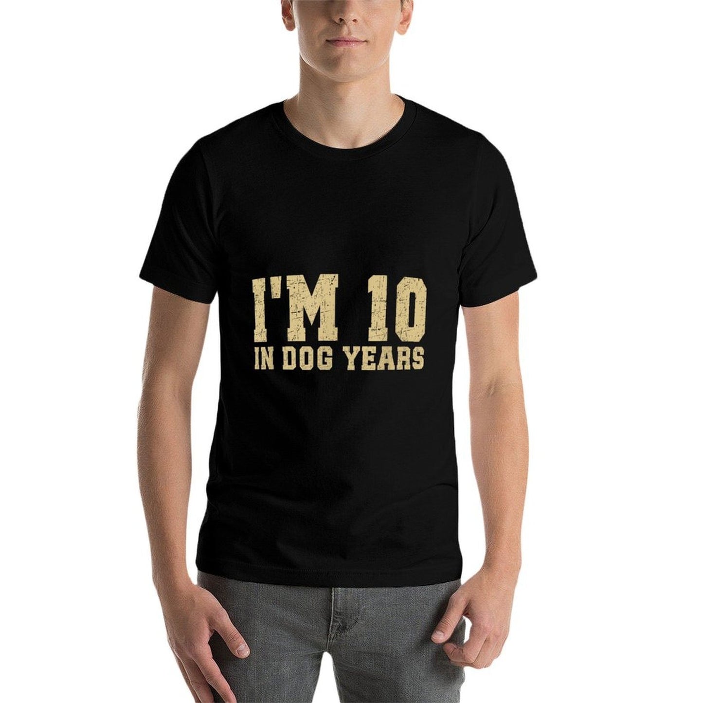 I'm 10 In Dog Years Funny 70th Birthday  Summer-ready Fabric T-Shirt