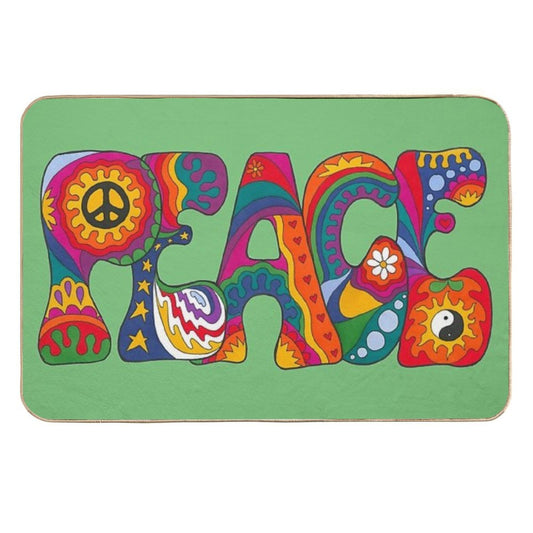 Psychedelic Peace  Non-Slip Bath Mat
