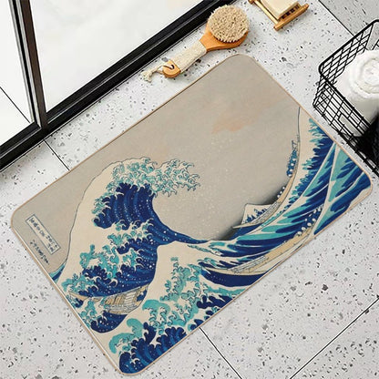 The Great Wave Off Kanagawa  Dirt-Trapping Bath Mat