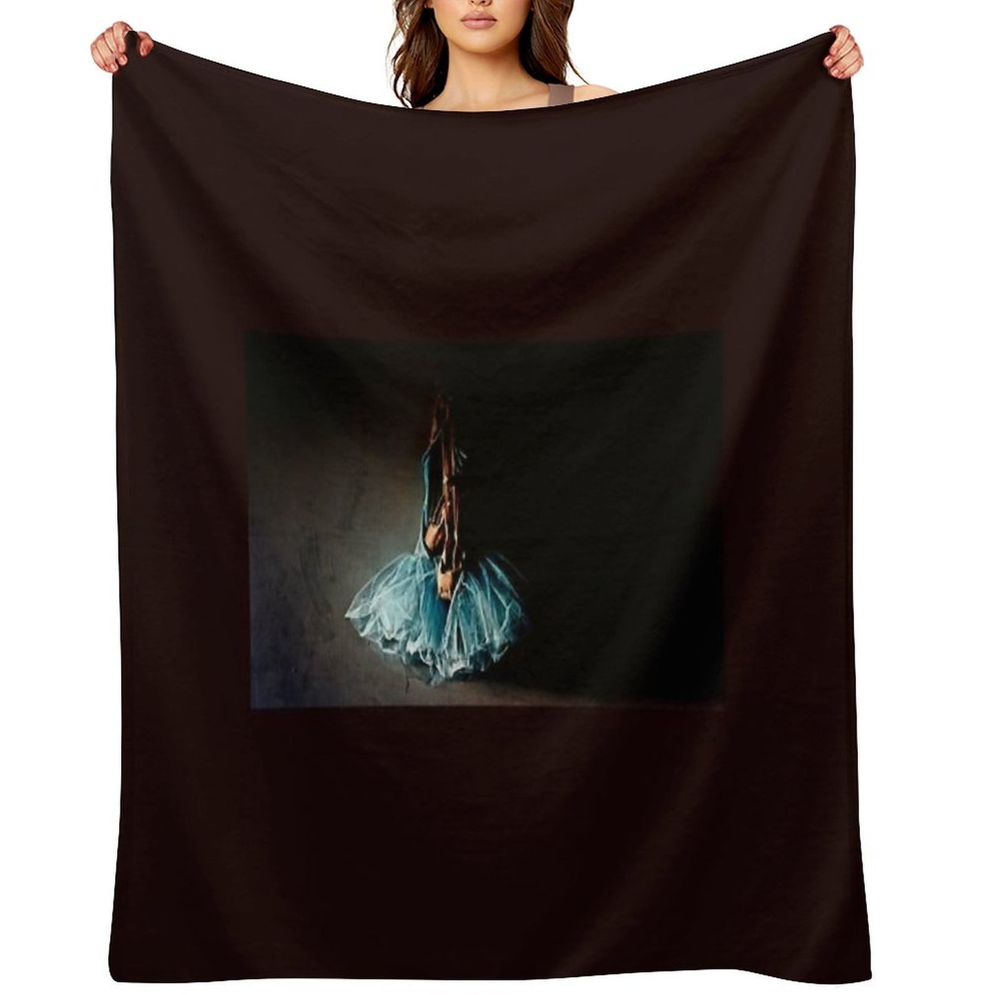 Dramatic Ballet Tutu on Old Wall Multi-functional Throw Blanket