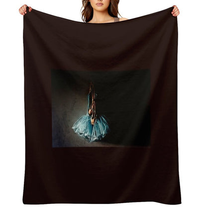 Dramatic Ballet Tutu on Old Wall Multi-functional Throw Blanket