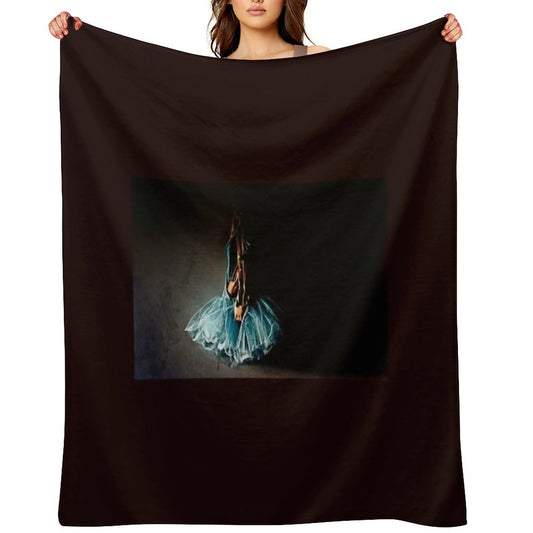 Dramatic Ballet Tutu on Old Wall Multi-functional Throw Blanket