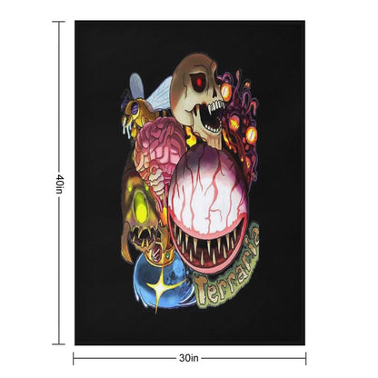 Gifts For Men Terraria Game Boss For Fans Rush Halloween Wrinkle-free Throw Blanket