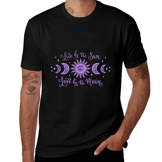 Live by The Sun Love by The Moon Cool Celestial Design  Stretchy T-Shirt
