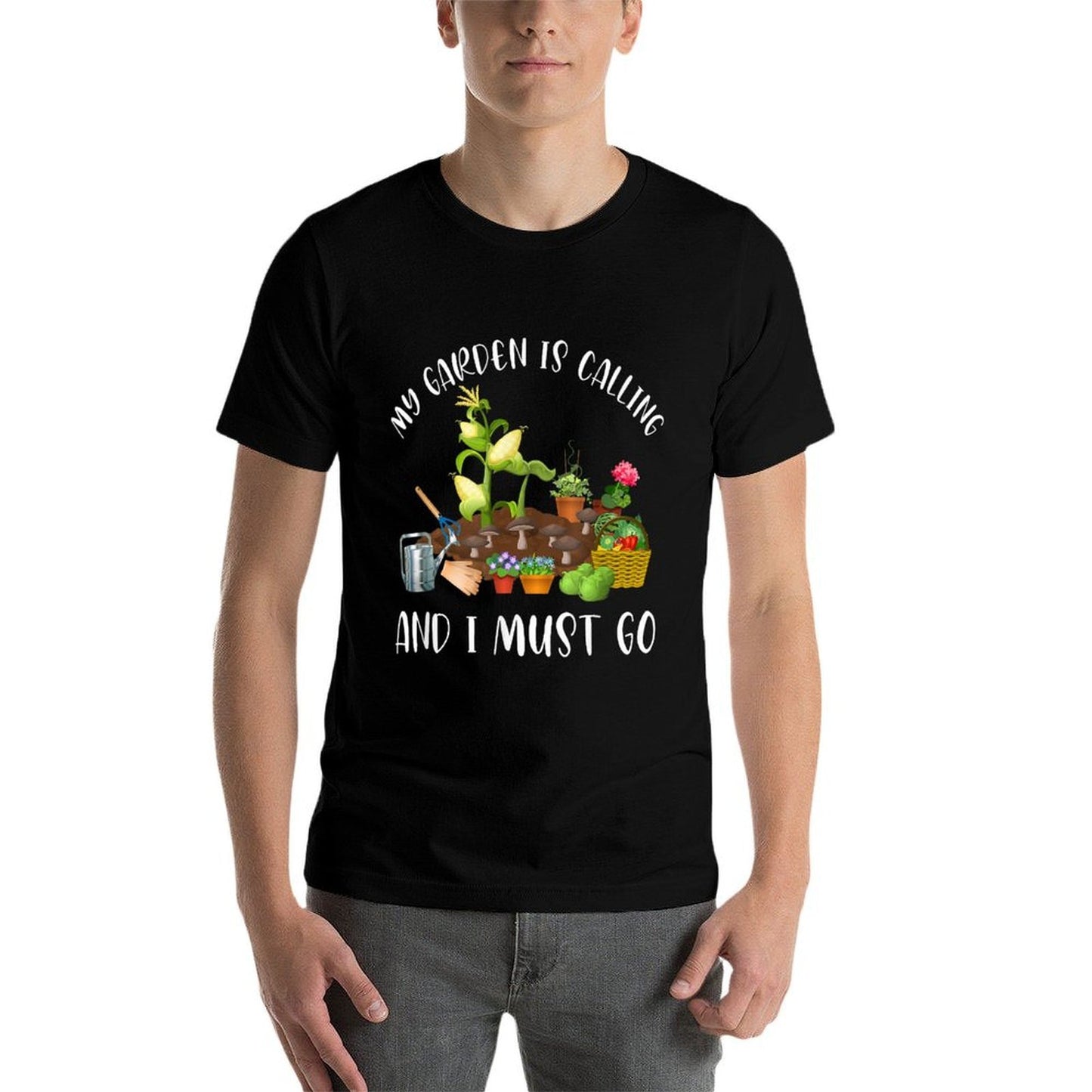 My Garden Is Calling And I Must Go Funny Gardener Gardening  Breathable T-Shirt
