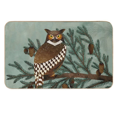 Owl & Pines  Stain-Proof Bath Mat